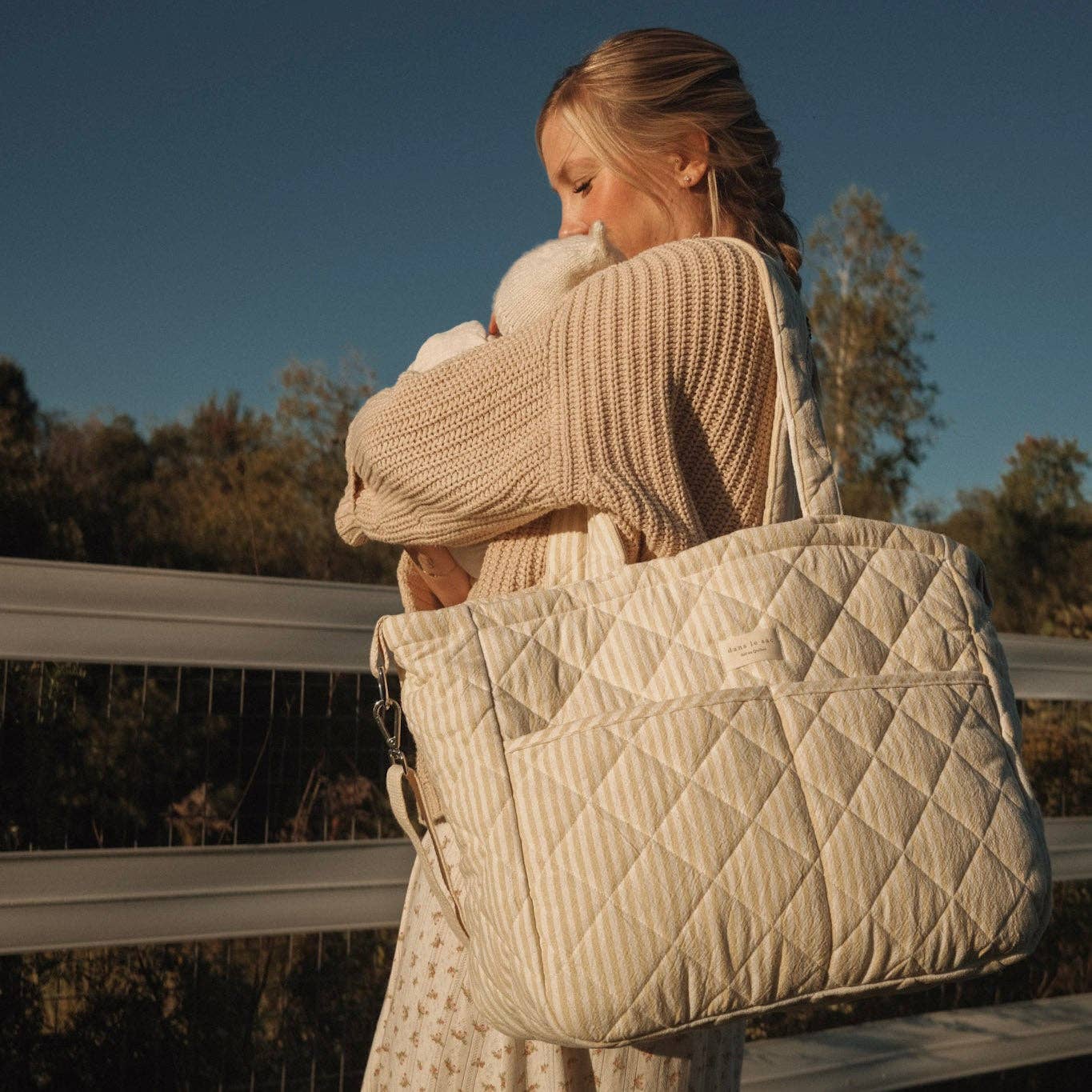 Organic cotton diaper bag - Striped collection