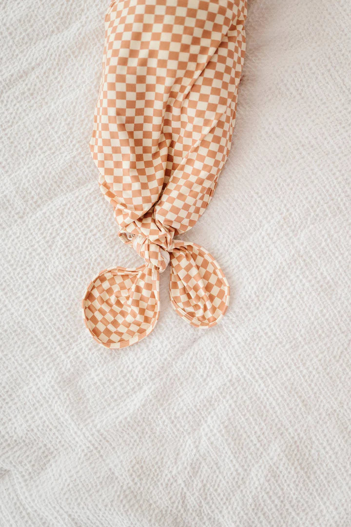 Bamboo Gown in Butterscotch Checks by Babysprouts