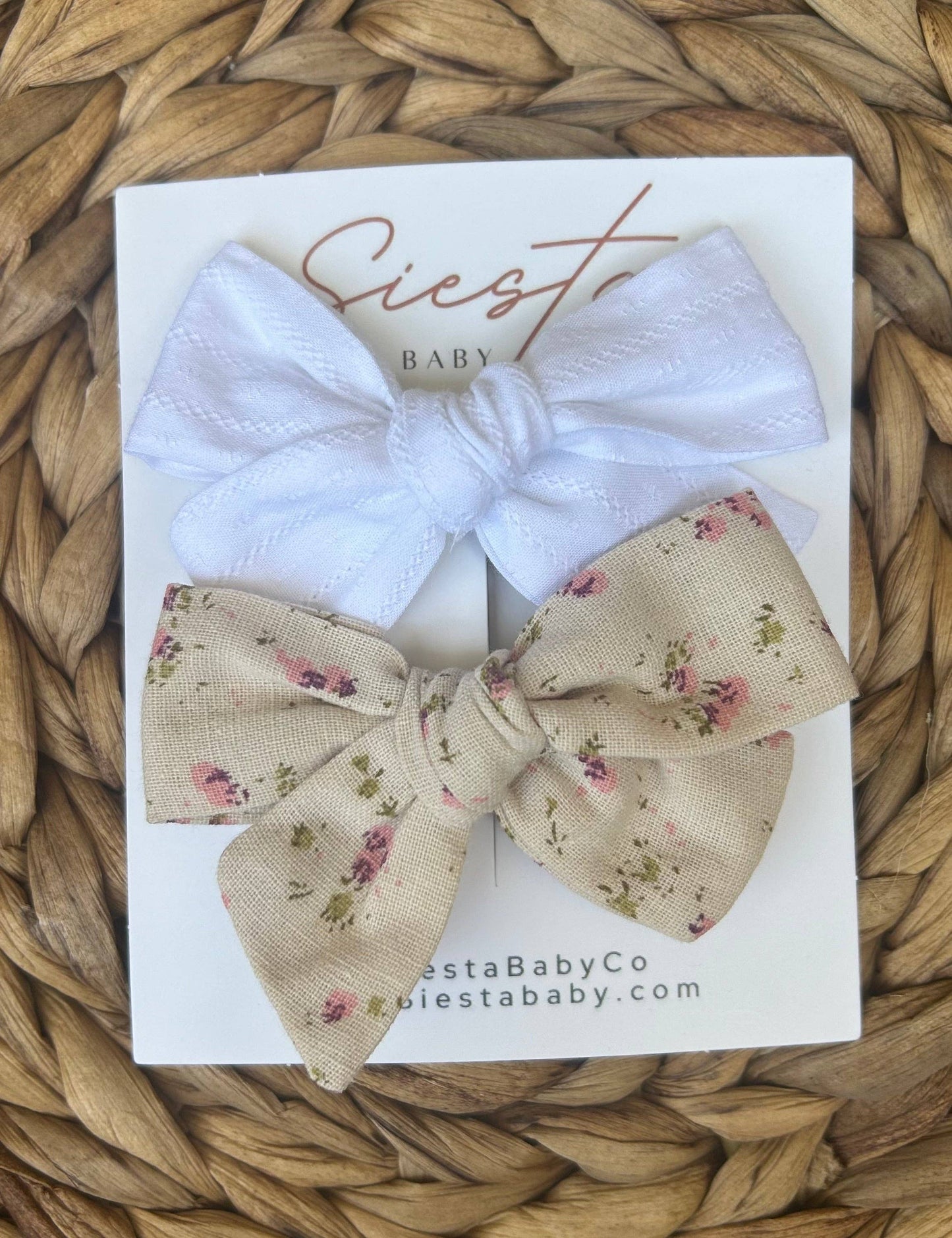 Bow Set- Cream Floral