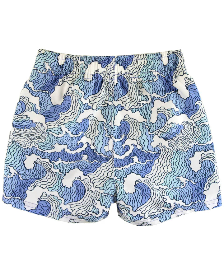 Ocean Camo Waves Swim Trunks