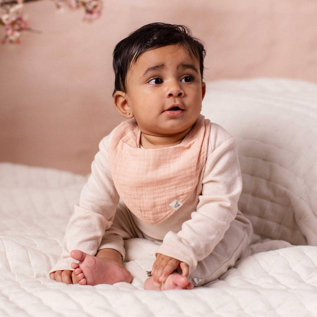Pink Sand Organic Baby Bandana Bibs Pack of 3