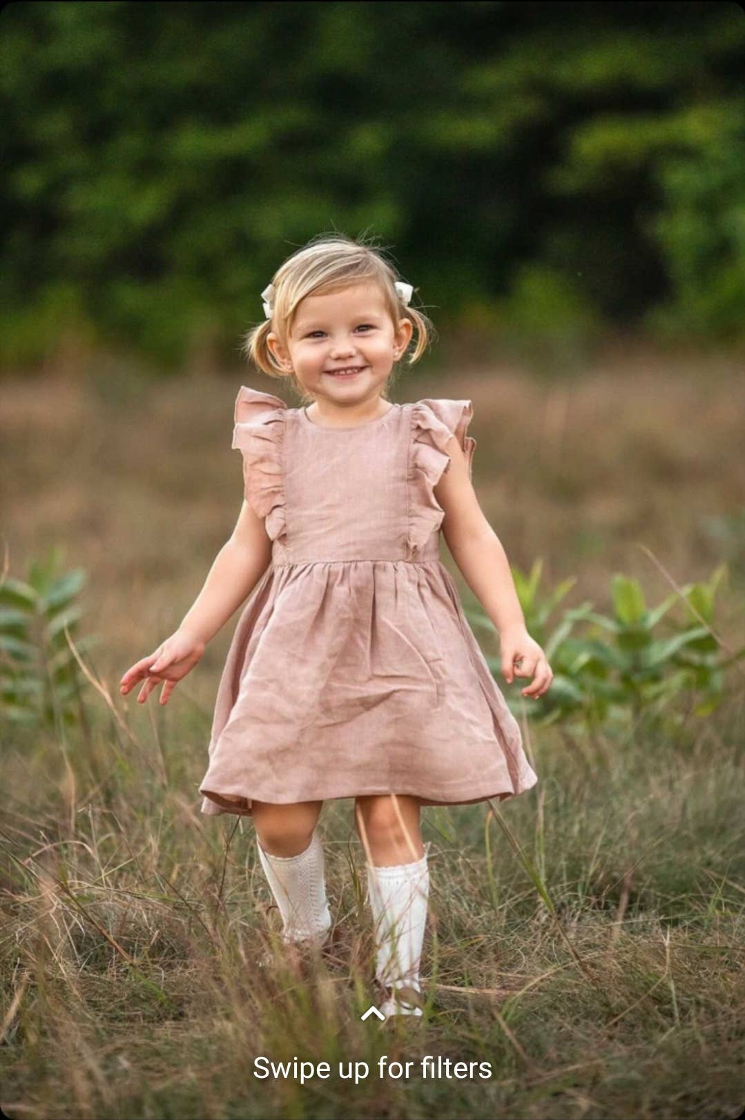 Baby Girl LINEN Ruffled Sleeveless DRESS| Gabriella