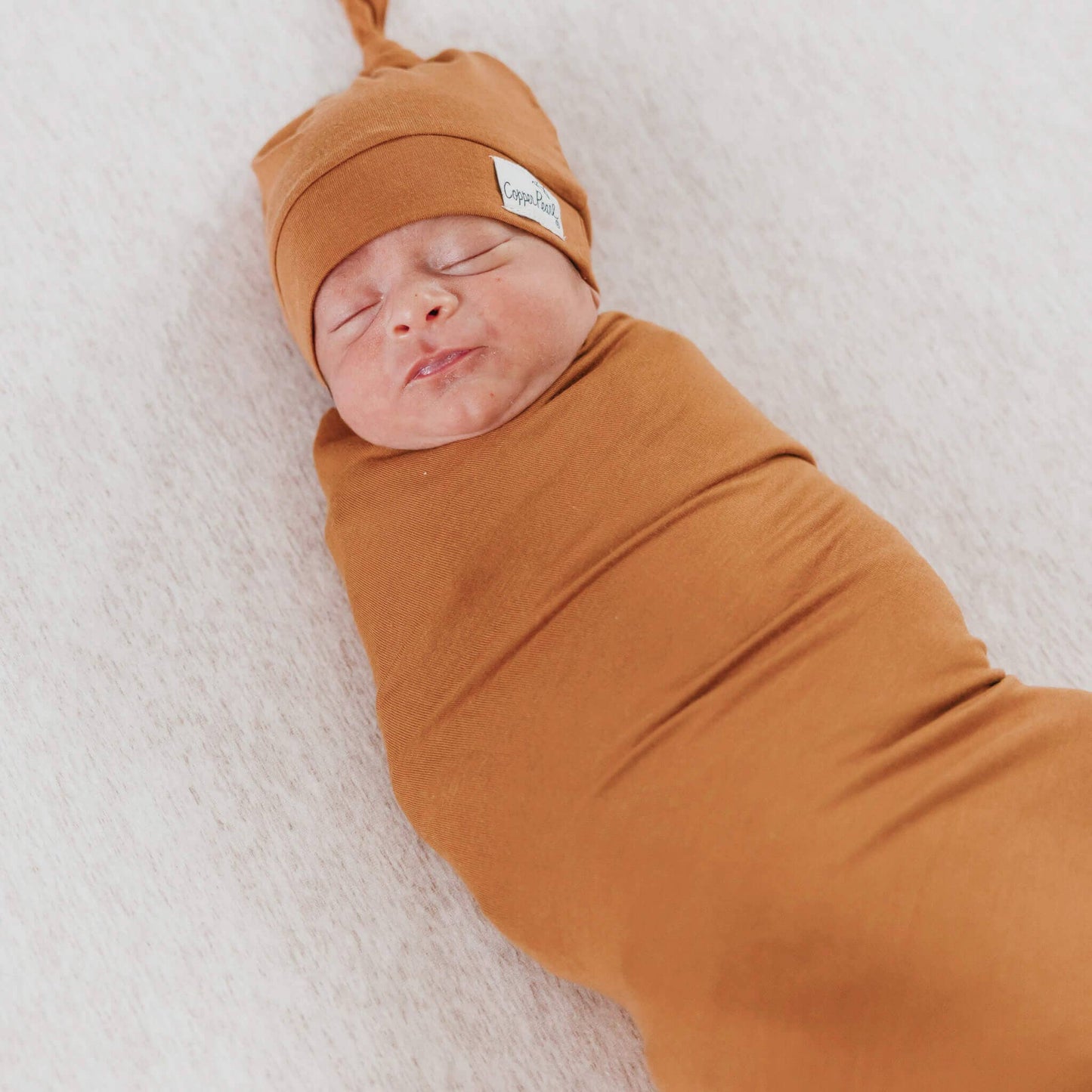 Knit Swaddle Blanket - Camel