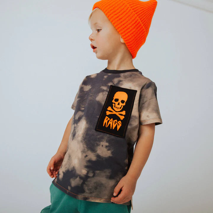 Vintage Bleach Neon Skull Tee by Rags