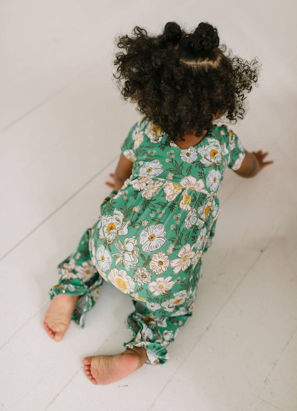 Rosie Romper in Vintage Greens