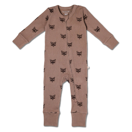 Organic 2-Way Zip Romper - Fox