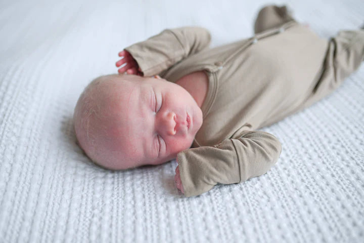 Taupe Bamboo Convertible Footie (Micro Preemie/Preemie) by Laree + Co