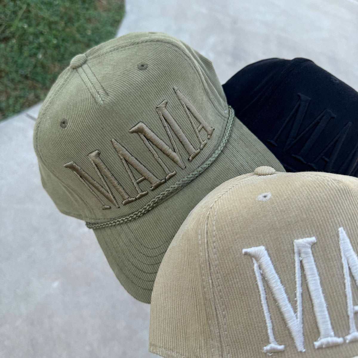 Mama Corduroy 3D Embroidered Trucker Hat - Western