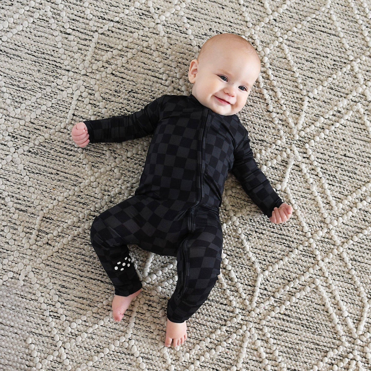 Frankie ZIP Halloween Checks Baby Outfit