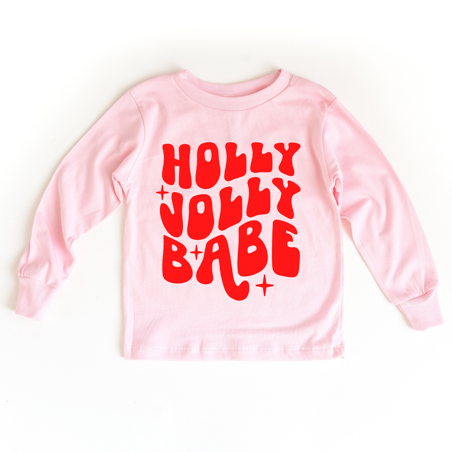 Holly Jolly Babe Long Sleeve Toddler Christmas Shirt