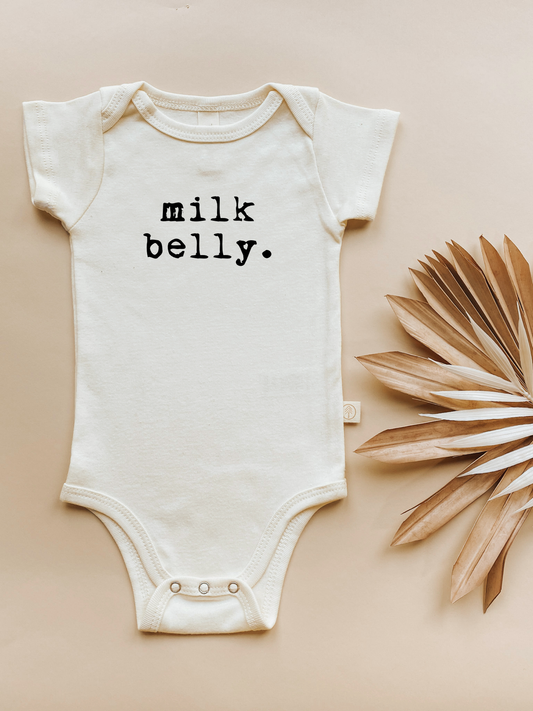 Milk Belly Organic Cotton Baby Bodysuit | Short Sleeve