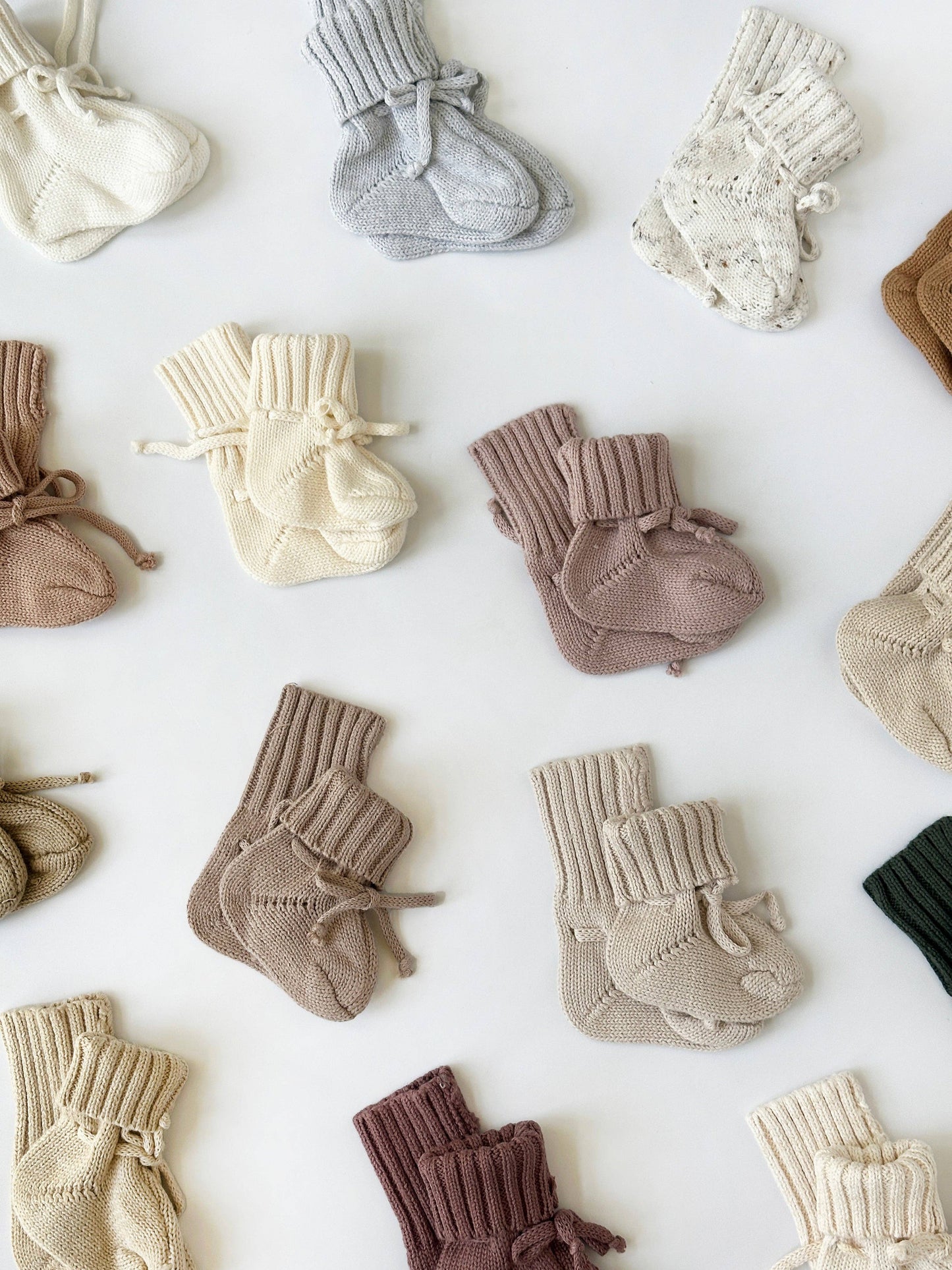 Knitted Booties Socks - Oatmeal