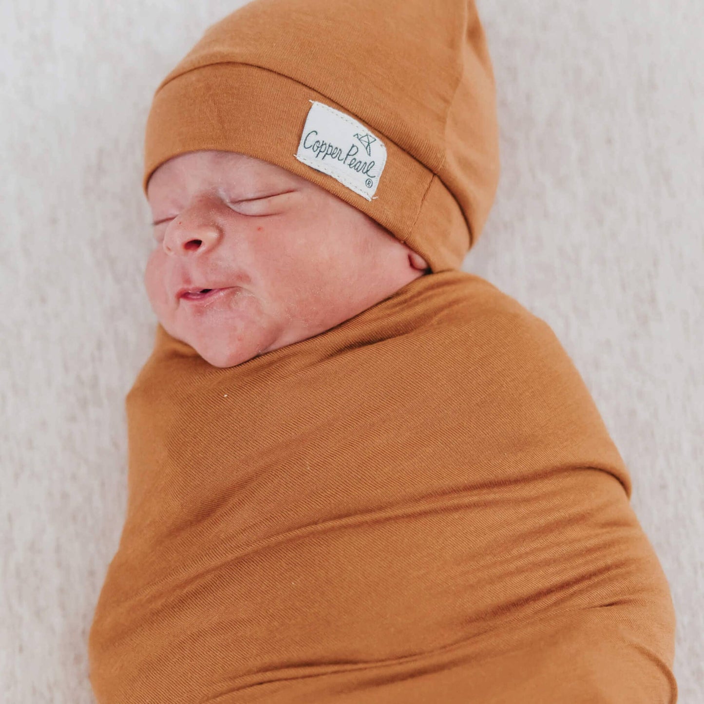 Knit Swaddle Blanket - Camel