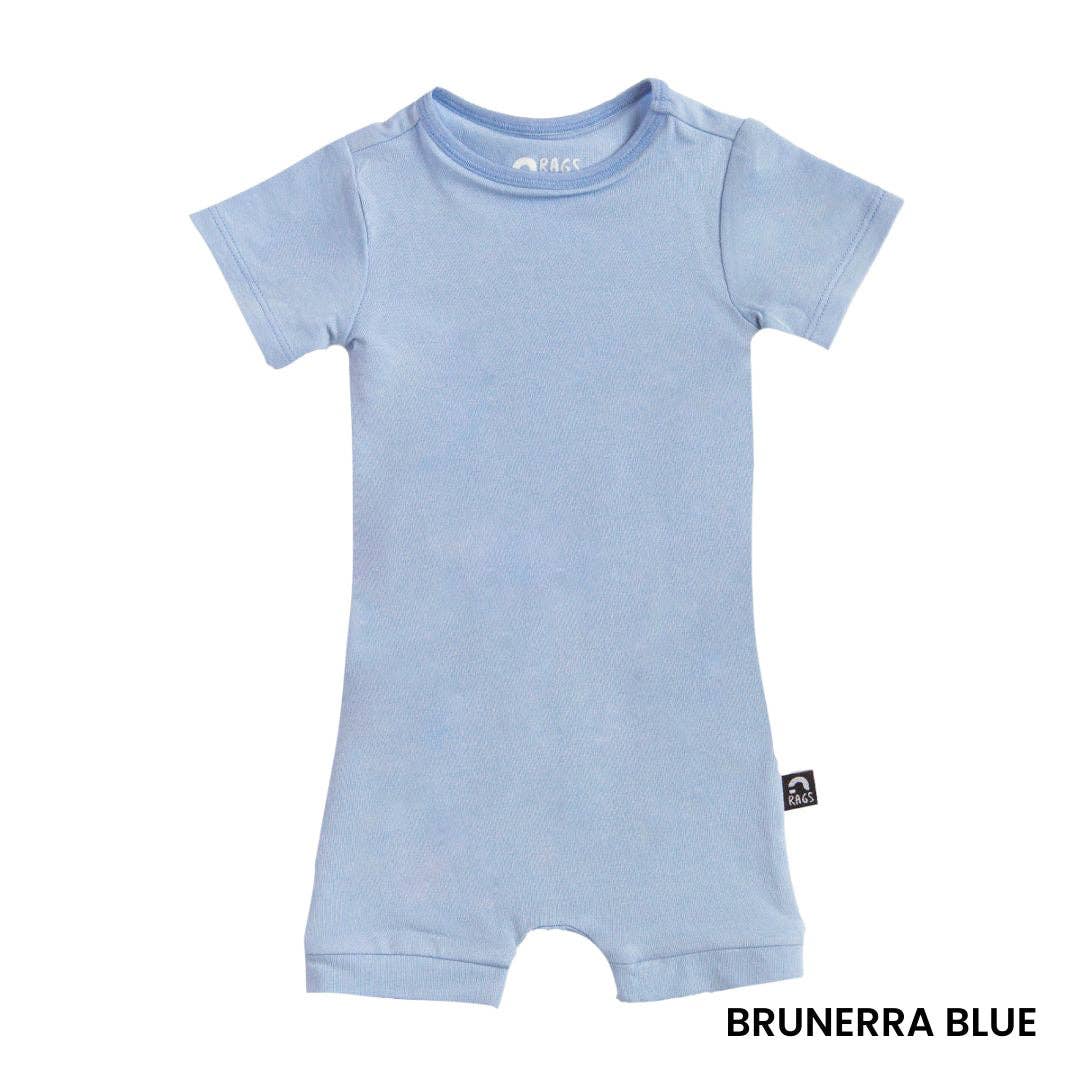 Essentials Infant Peekabooty™ Short Sleeve Short Rag Romper - 'Infant Rag in Multiple Colors'