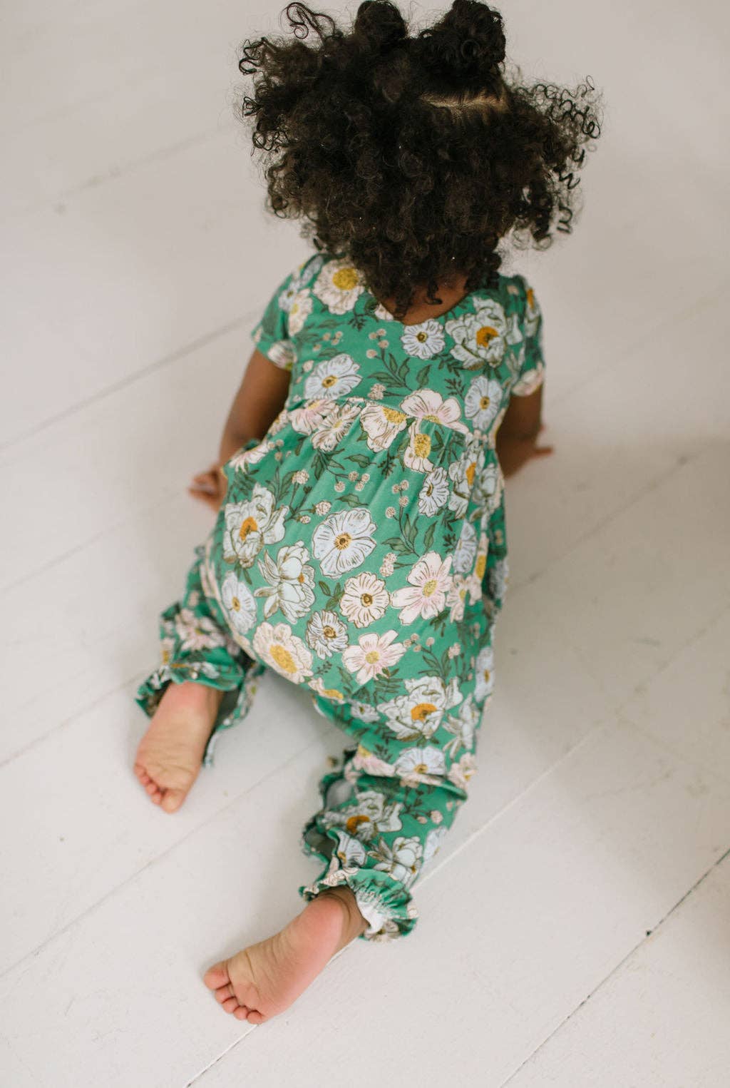 Rosie Romper in Vintage Greens