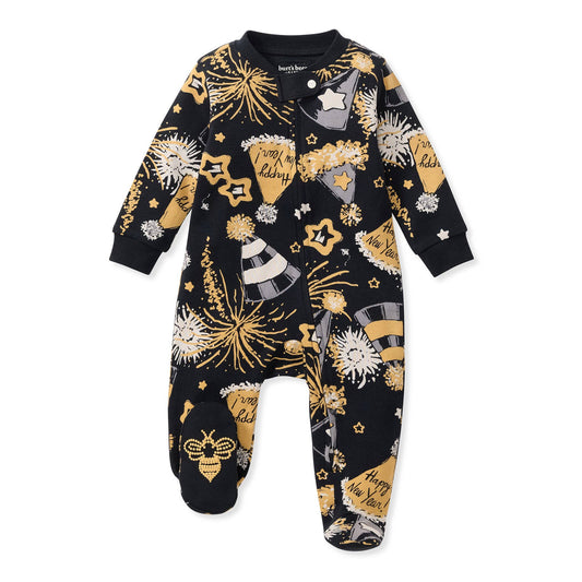 New Year's Eve Party Organic Cotton Sleep & Play Footed