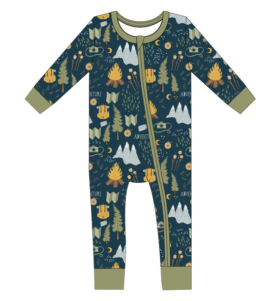Baby Bamboo Pajamas - Bamboo Sleeper - Camping Adventure