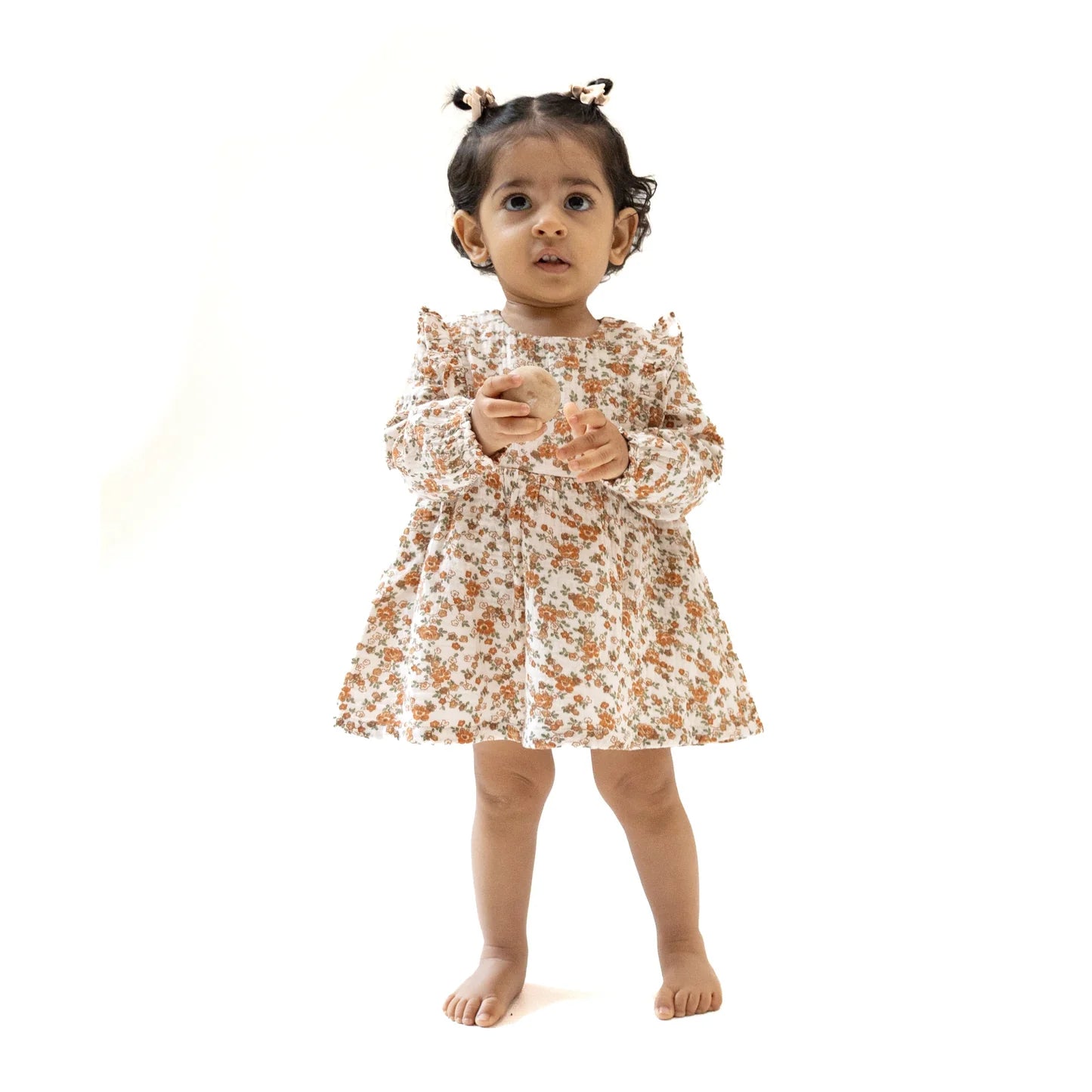 Prairie Calico Ruffle Long Sleeve Bubble with Skirt