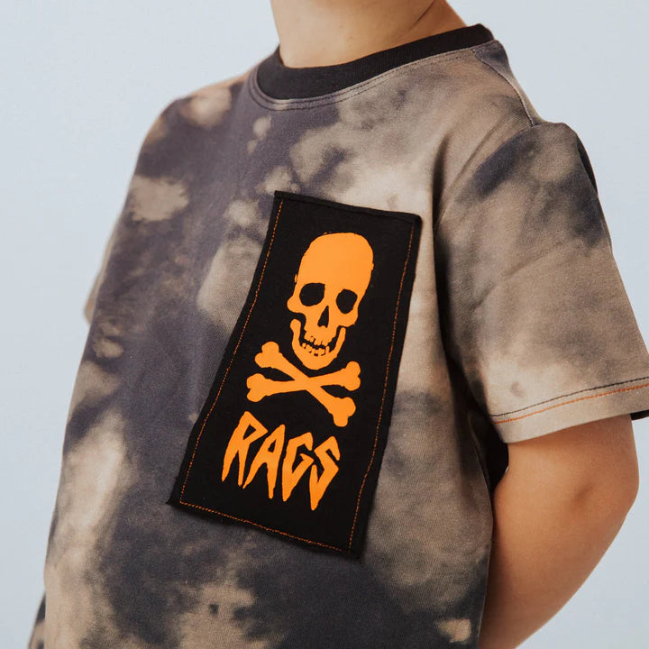 Vintage Bleach Neon Skull Tee by Rags