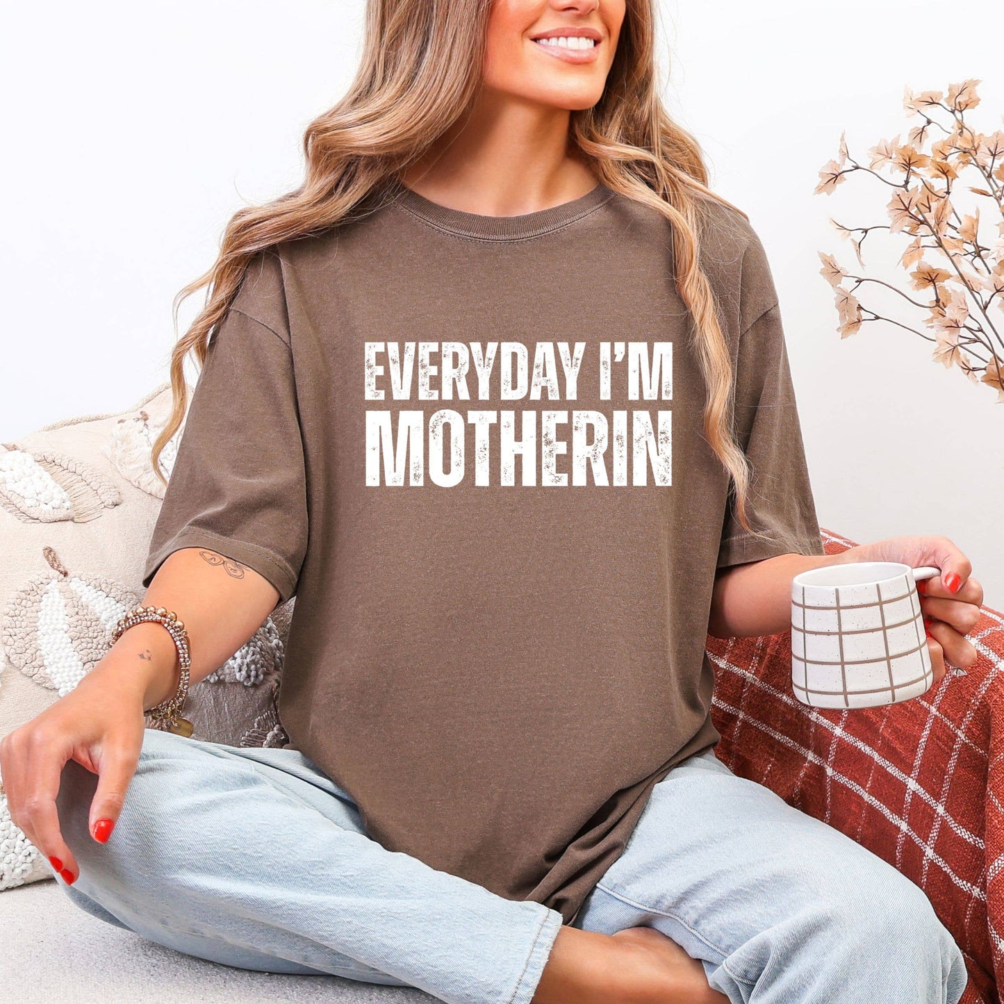 Everyday I'm Motherin Fall Mom Graphic Tee