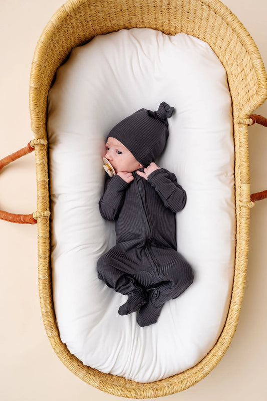 Hudson Ribbed Zipper Footies