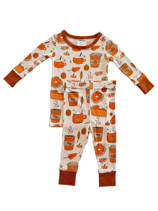 Pumpkin Spice Latte Two Piece Pajamas