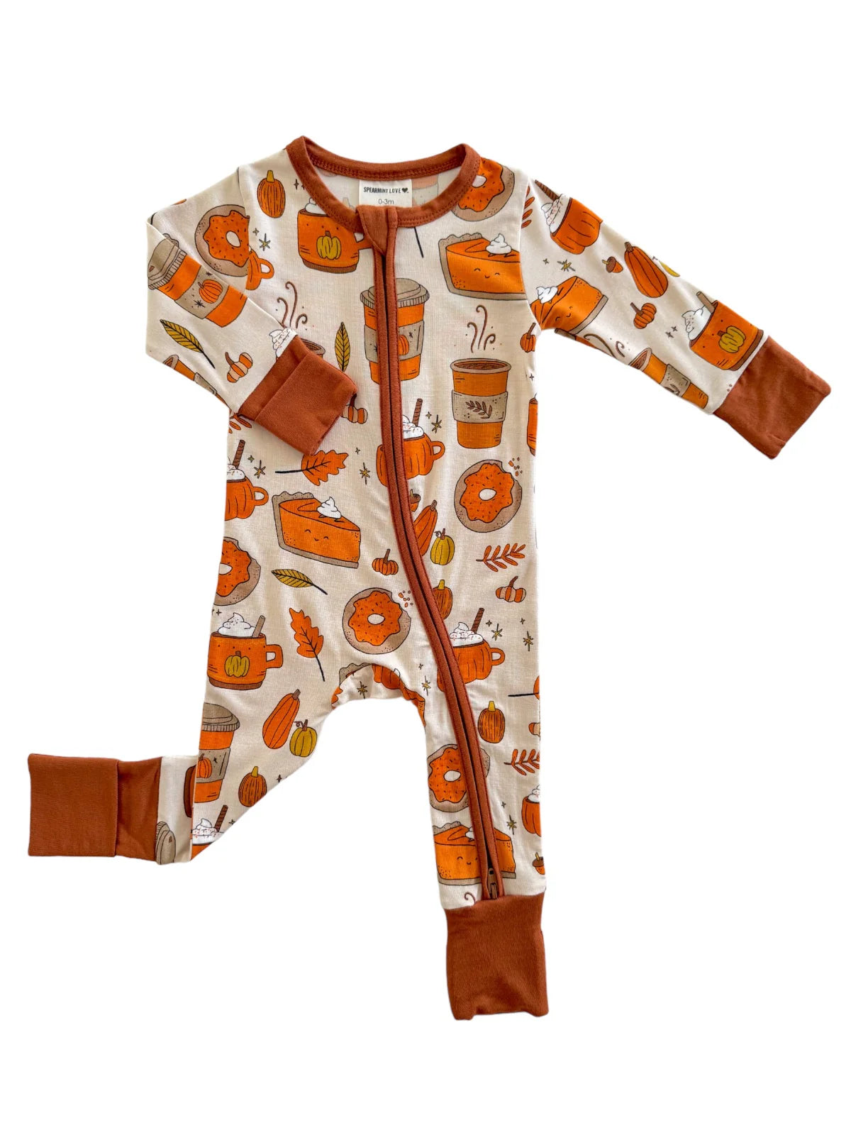 2-Way Convertible Zip Romper, Pumpkin Spice Latte