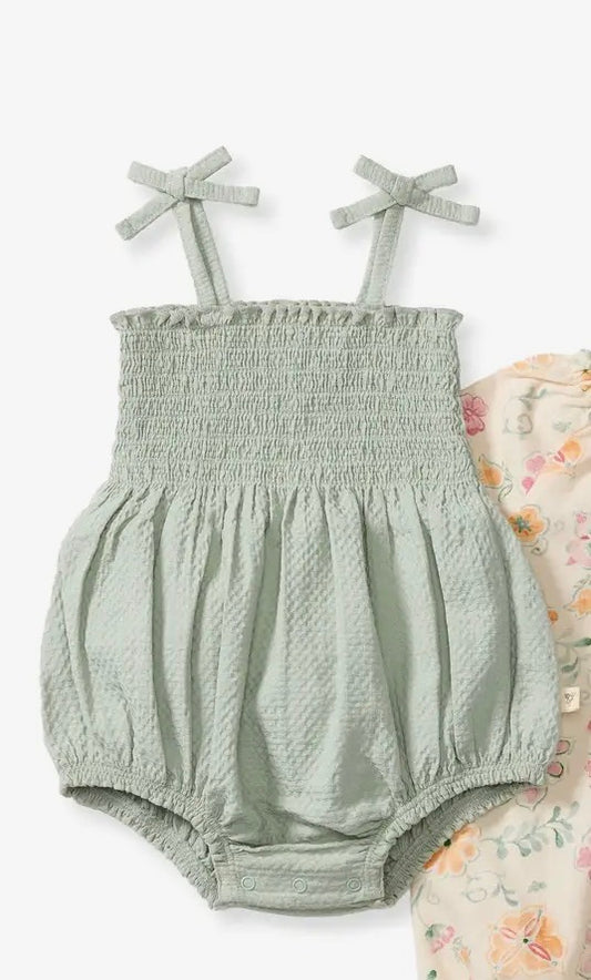 Mediterranean Baby Girl Bubble Romper
