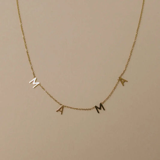 14K Gold MAMA Necklace