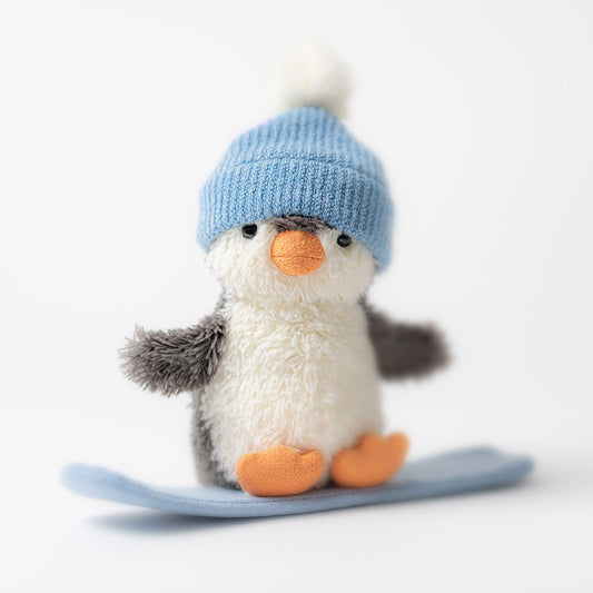 Peanut Penguin Snowboarding by Jellycat!