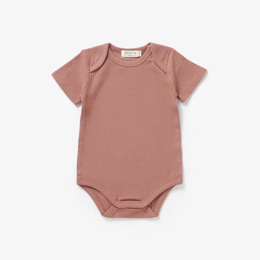 The Bobbi Short Sleeve Onesie - Terracotta