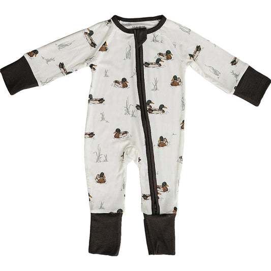 Ducks Ribbed Bamboo Zipper
