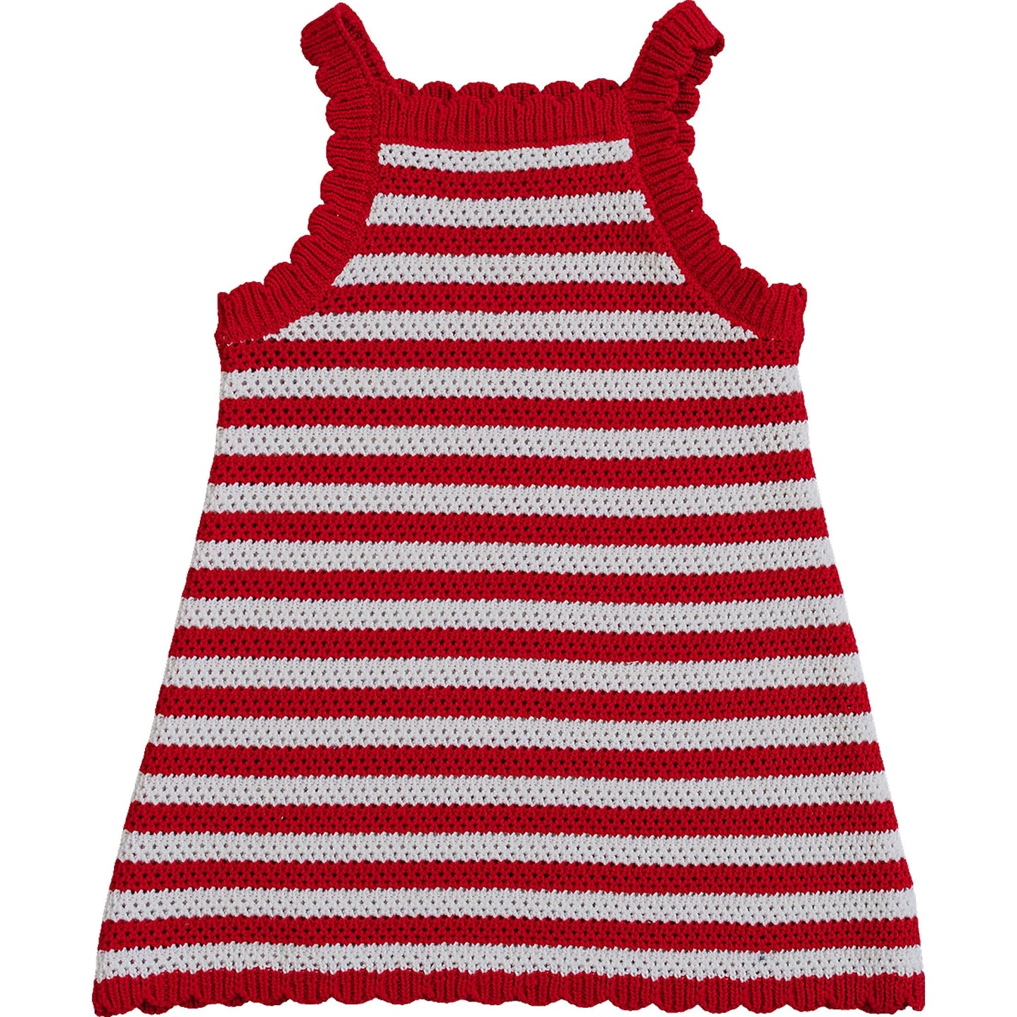 Red Stripe Knit Tank Dress