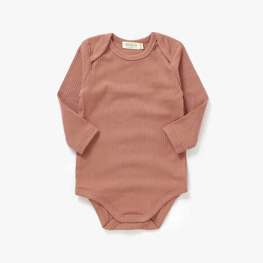 The Coby Long Sleeve Onesie - Terracotta