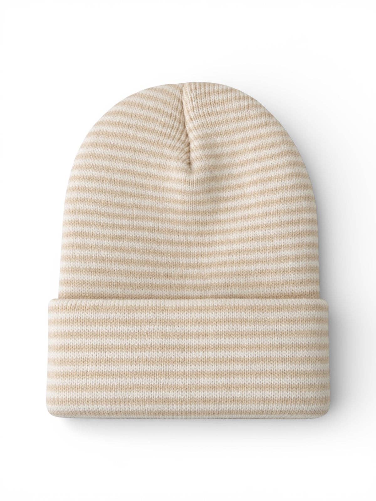 Baby's First Hat, Sand/White Stripe