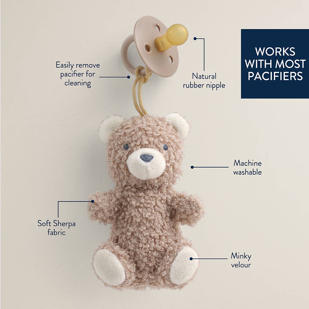 Natural Rubber Pacifier & Stuffed Animal