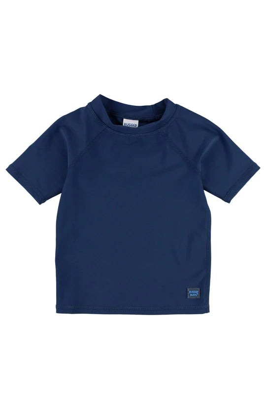 Navy Short Sleeve Rash Guard Swim Shirt