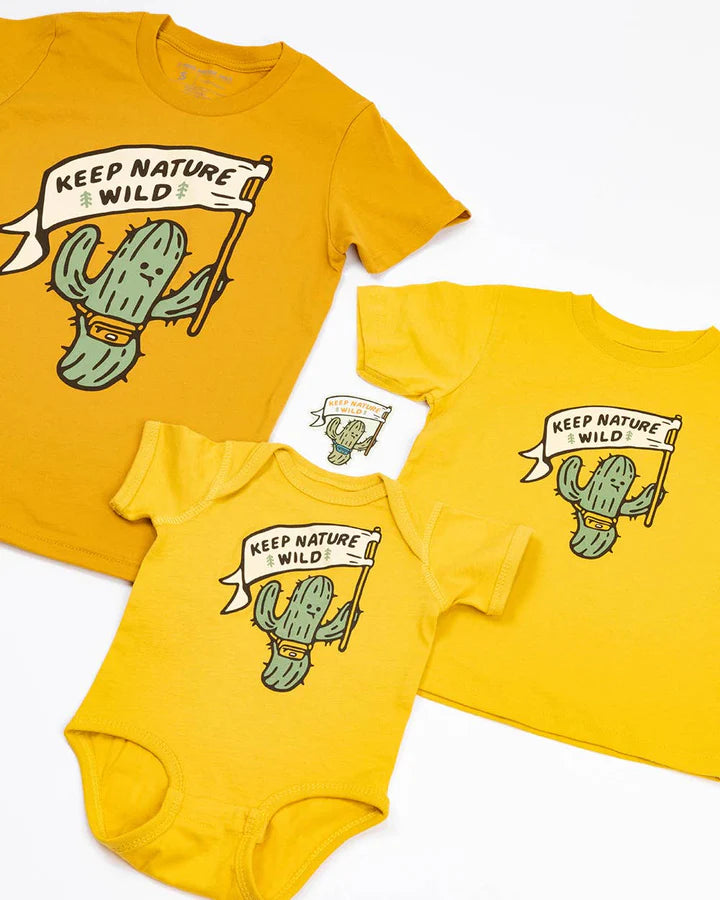 Happy Camper Tee  - Mustard Yellow by Keep Nature Wild