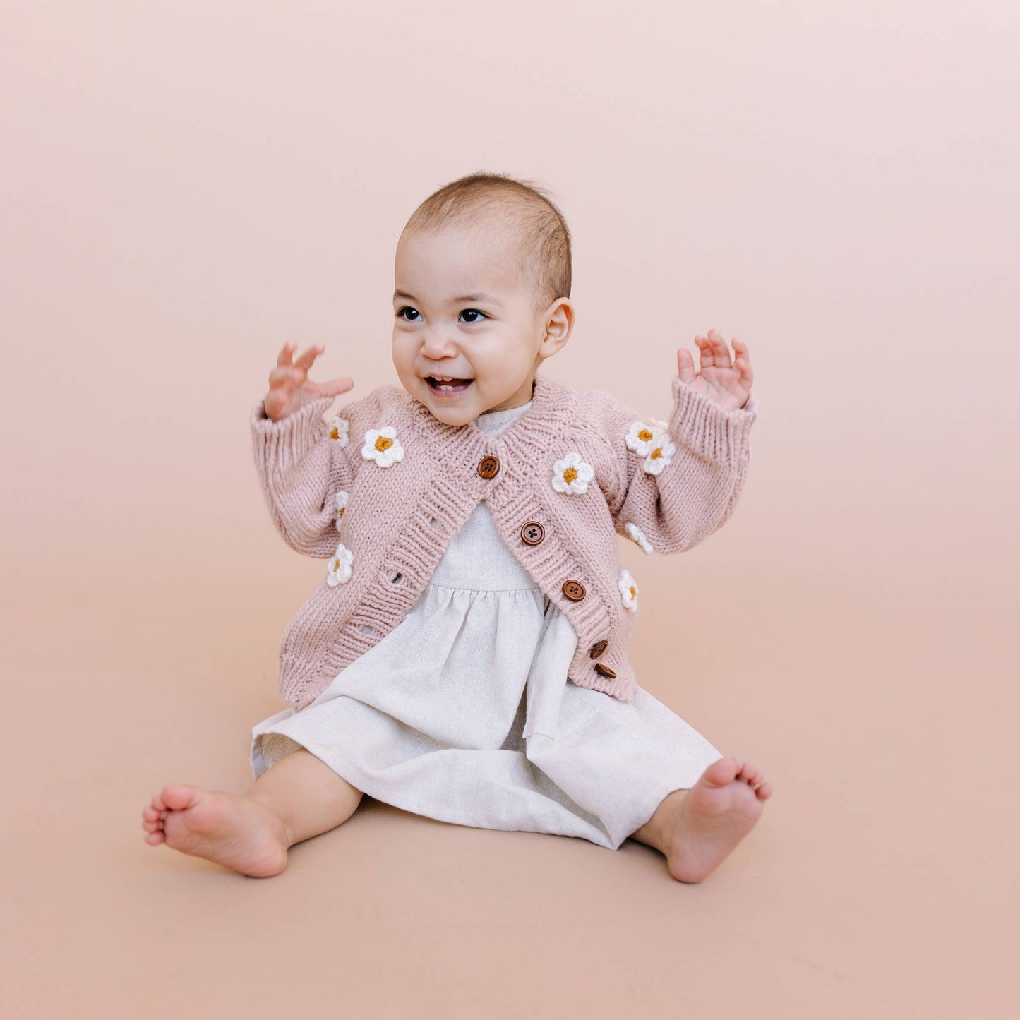 Flower Cardigan Blush Baby Sweater Kids Spring Summer