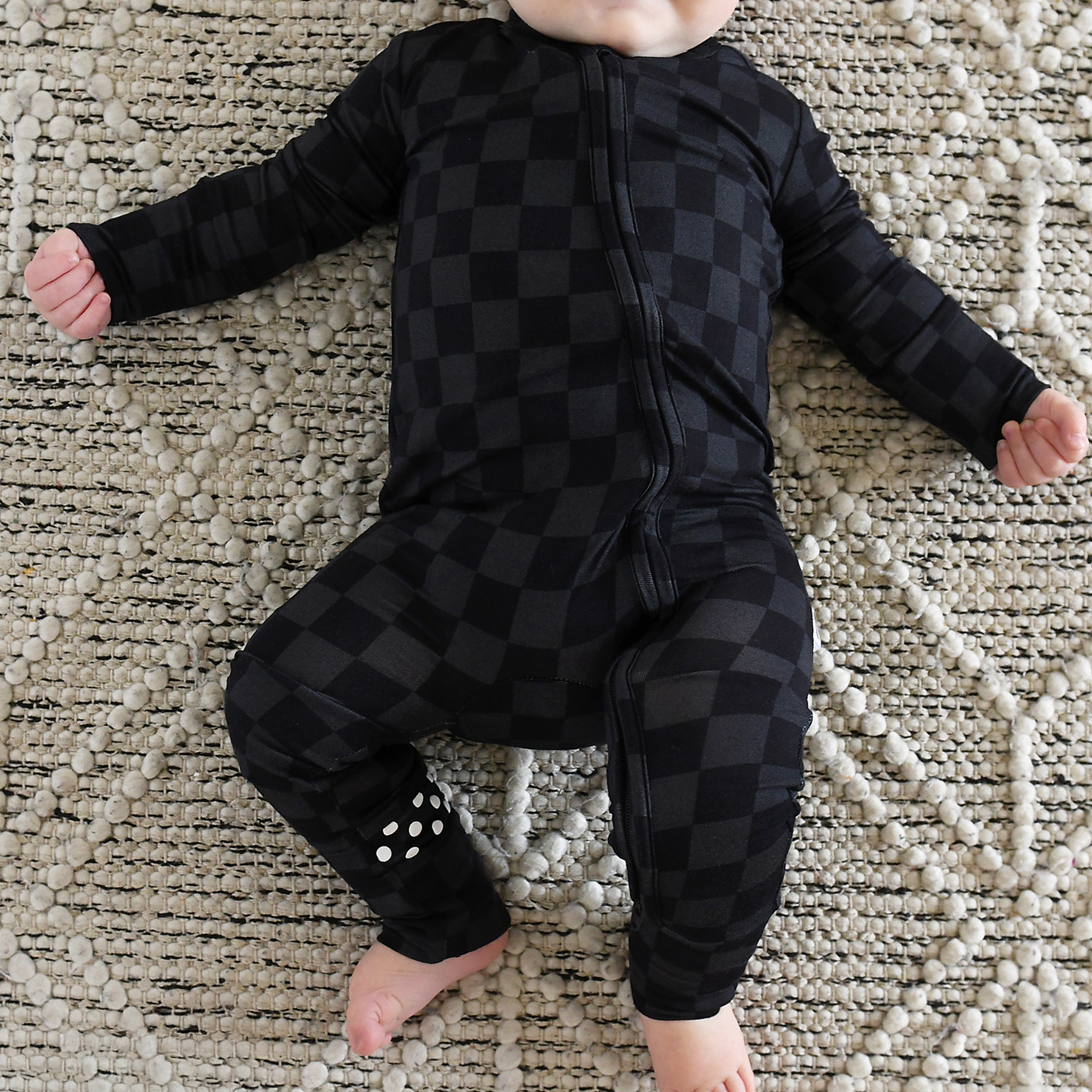 Frankie ZIP Halloween Checks Baby Outfit