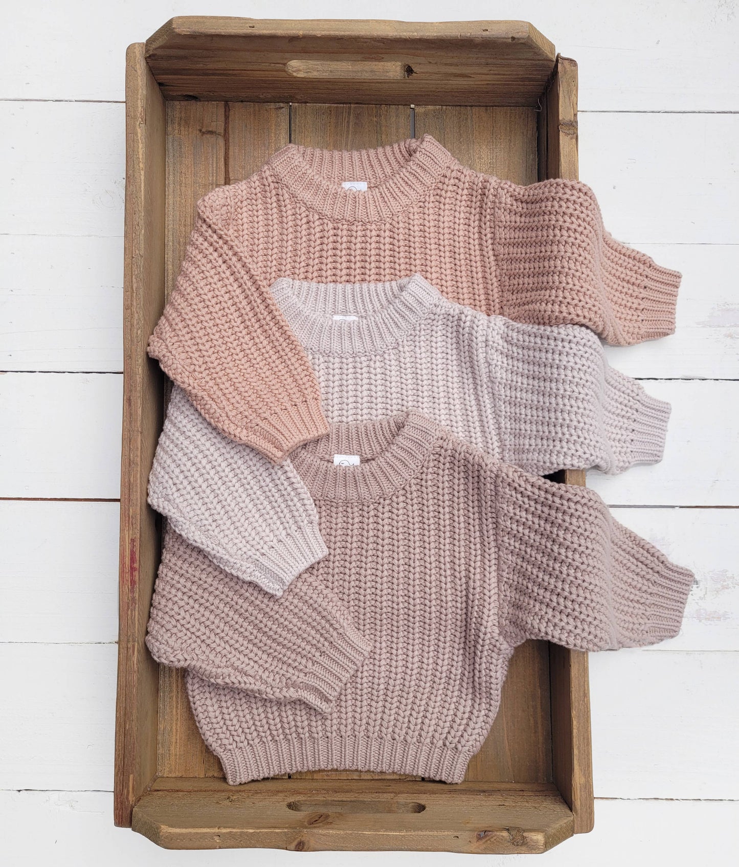 Oversized Baby Sweater Chunky Braided