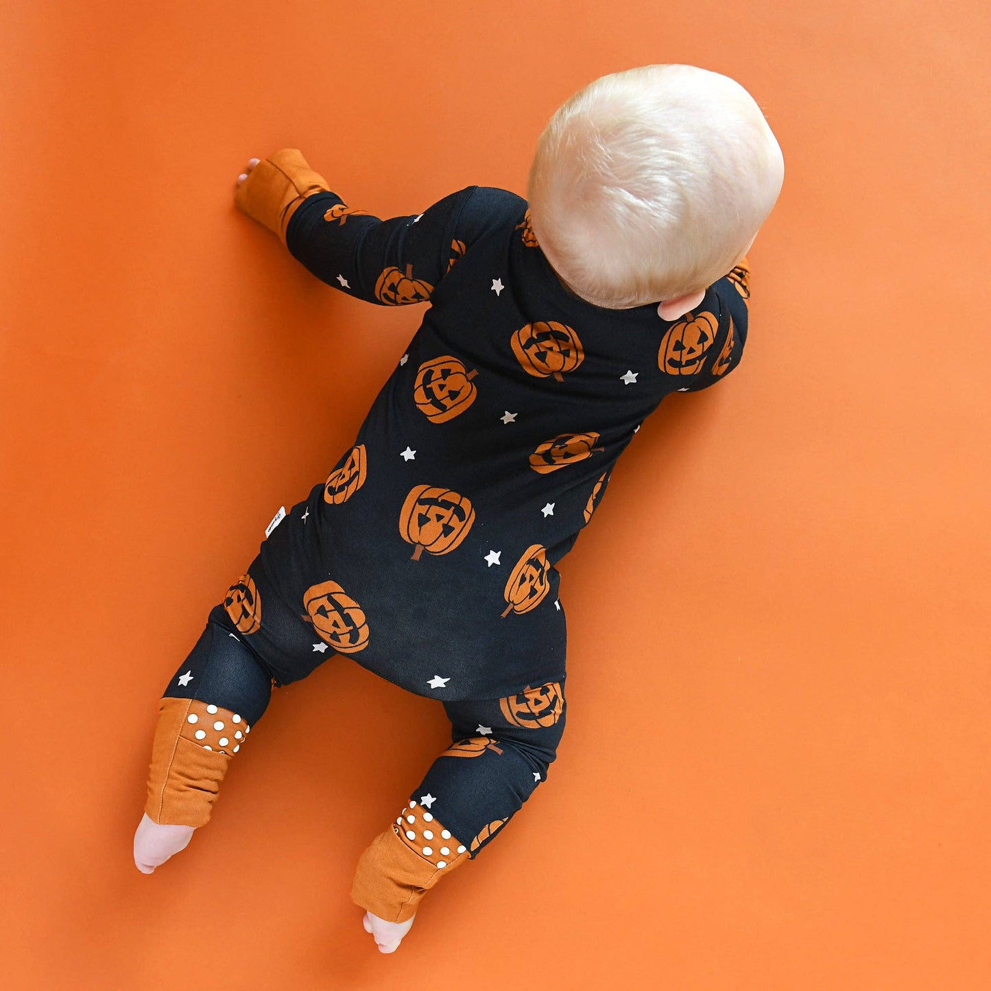 Jack ZIP Bamboo Halloween Pumpkins Baby Outfit