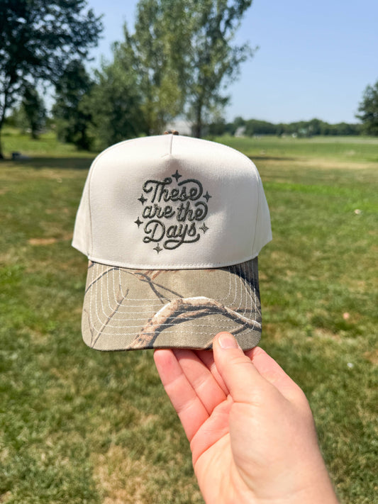 These Are The Days Embroidered Snapback Trucker Hat