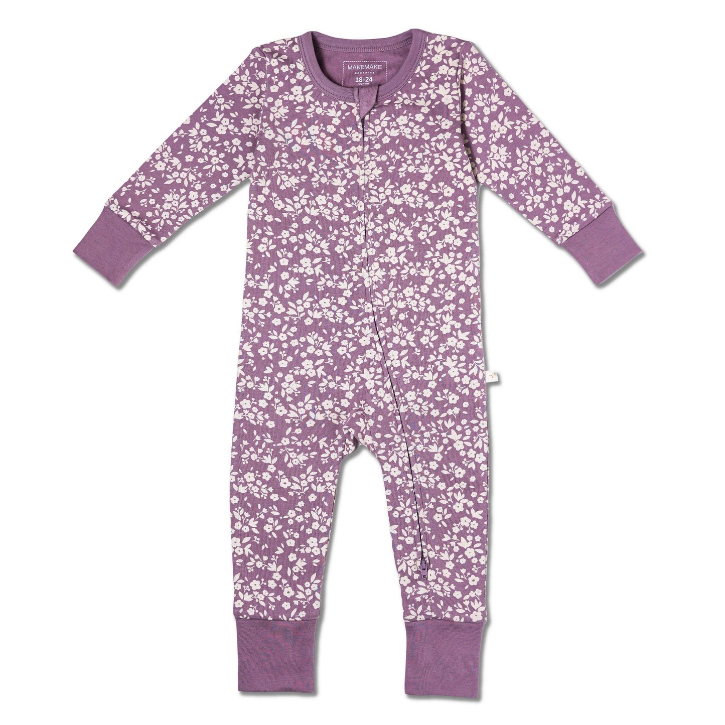 Organic 2-Way Zip Romper - Thistle