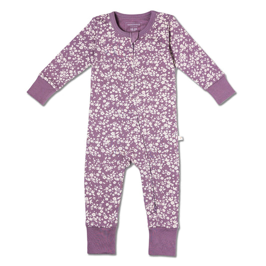 Organic 2-Way Zip Romper - Thistle