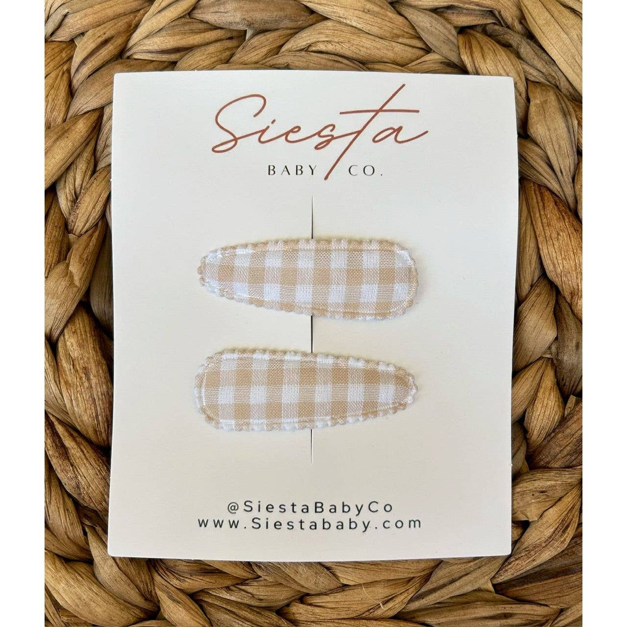 2 Pack Barrettes- Gingham