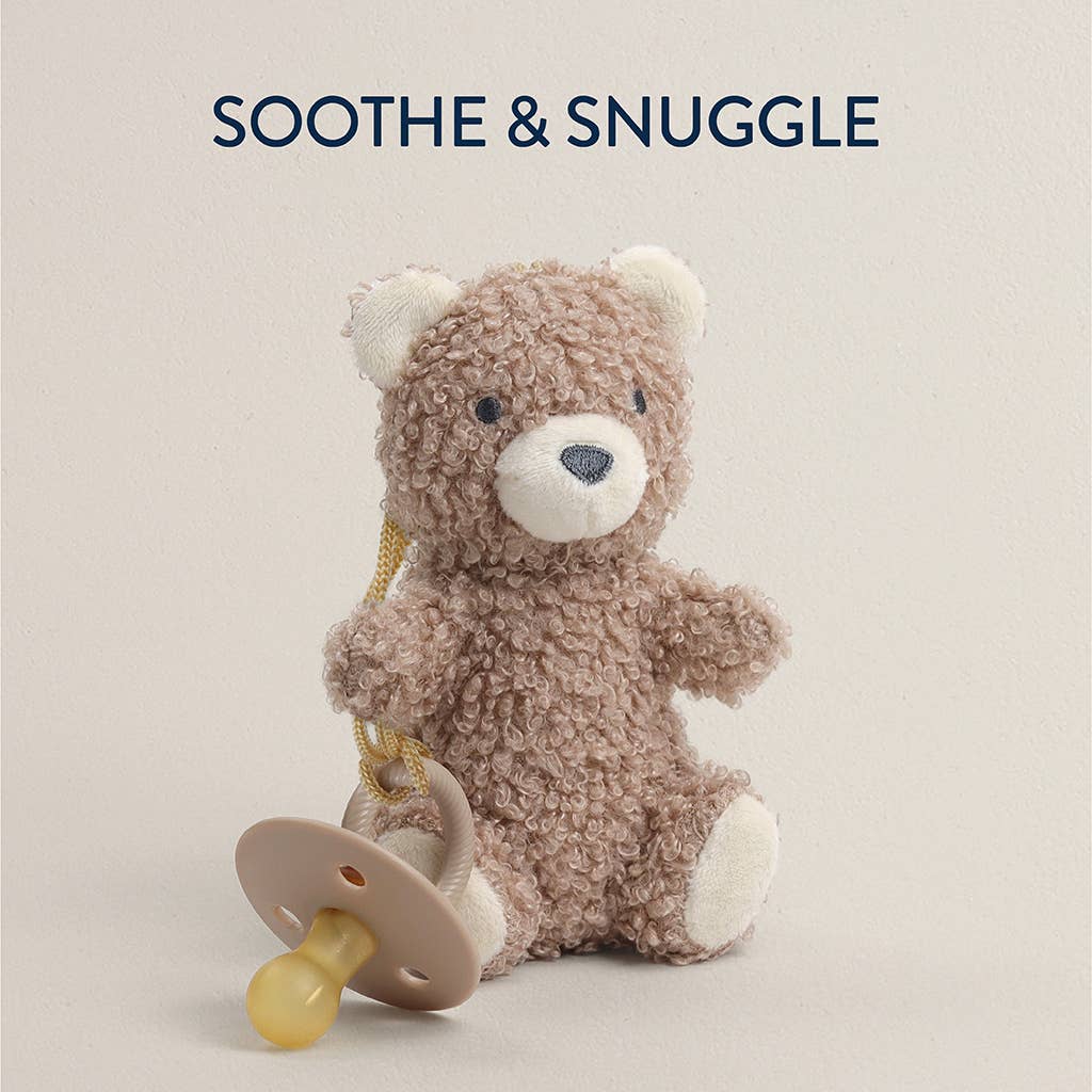 Natural Rubber Pacifier & Stuffed Animal