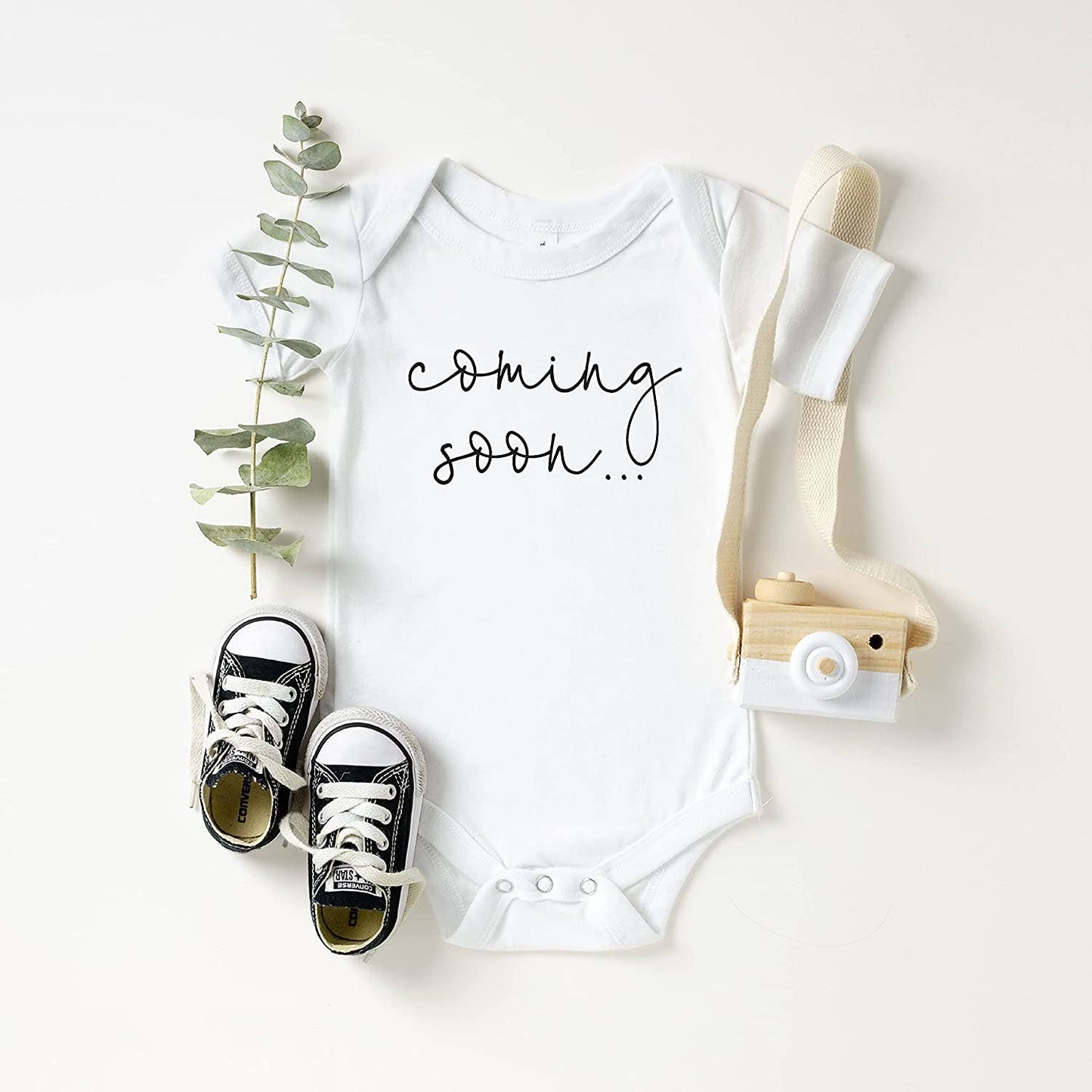 Pregnancy Announcement Onesie – Coming Soon Baby Bodysuit