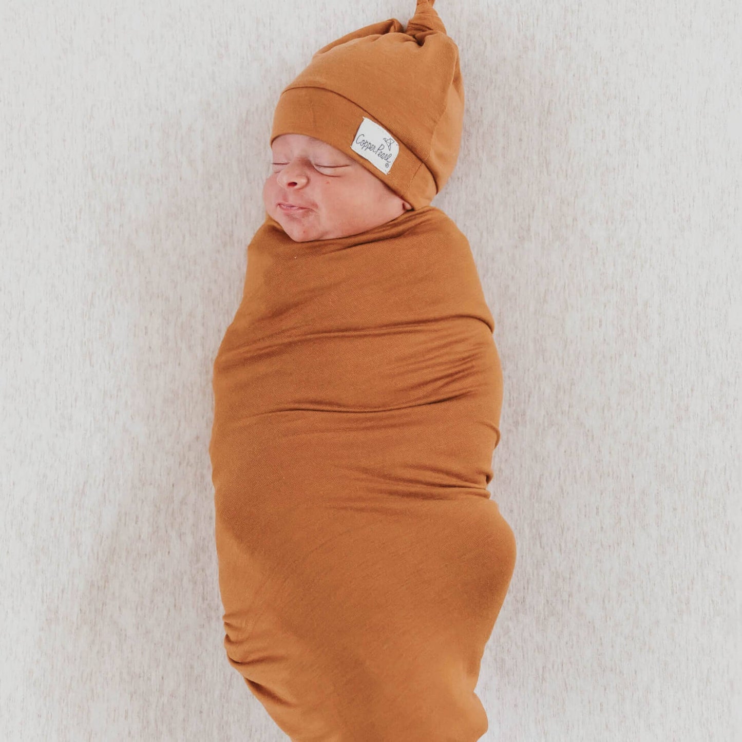Knit Swaddle Blanket - Camel