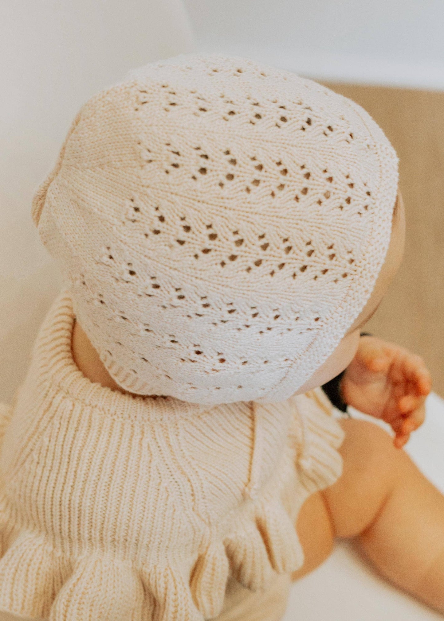 Baby Knit Bonnet Cotton lace Hat| Jamie